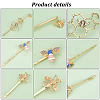 12Pcs 3 Style Hair Bobby Pins & 4 Sets 2 Color Alloy Hair Clips OHAR-PH0001-32-6