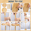 Wood Baseball Bat Organizer Display Stands ODIS-WH0043-268-3