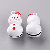 Baking Paint Brass Bell Pendants KKB-S002-016B-2