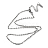 Non-Tarnish 304 Stainless Steel Cable Chain Necklace NJEW-D045-12P-1