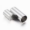 Tarnish Resistant Smooth 304 Stainless Steel Magnetic Clasps with Glue-in Ends STAS-H402-21P-6mm-2