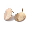 Ion Plating(IP) 304 Stainless Steel Stud Earrings Findings STAS-B041-04RG-1