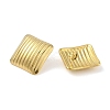 Stripe Theme Ion Plating(IP) 304 Stainless Steel Stud Earrings for Women EJEW-B050-18G-01-2