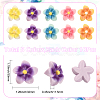50Pcs 5 Colors Opaque Resin Cabochons FIND-SC0020-81-2