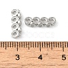 Rack Plating Brass Pave Clear Cubic Zirconia Spacer Bars KK-B088-11C-P-3