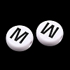 Opaque White Acrylic European Beads AC-CBA3BDD-01M-2