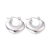 Non-Tarnish 304 Stainless Steel Chunky Rhombus Hoop Earrings for Women EJEW-G293-22P-1