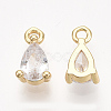 Brass Cubic Zirconia Charms X-KK-T038-562G-NF-2
