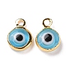 Handmade Evil Eye Lampwork Charms KK-F764-13G-07-2