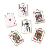 Printed Alloy Enamel Pendants ENAM-P265-01G-M-1