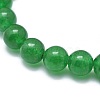 Natural Malaysia Jade(Dyed) Bead Stretch Bracelets BJEW-K212-C-013-3