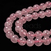 Natural  Rose Quartz Beads Strands G-L104-8mm-01-3