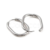 Non-Tarnish 304 Stainless Steel Oval Hoop Earrings EJEW-M218-02C-P-2
