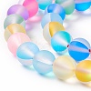 Synthetic Moonstone Beads Strands G-E573-01B-13-4