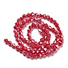 Opaque Solid Color Electroplate Glass Beads Strands EGLA-A039-P4mm-A02-2