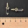 Natural Quartz Crystal Double Terminal Pointed Pendant G-H097-01G-02-4