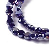 Electroplate Glass Beads Strands GLAA-E036-04A-4