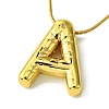 26Pcs Ion Plating(IP) Initial Letter 304 Stainless Steel Pendant Necklace NJEW-R265-05G-4