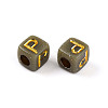 Plating Acrylic Beads OACR-N140-01G-P-2
