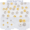 100Pcs 2 Colors 1-Hole Plating Acrylic Shank Buttons FIND-UN0016-03-5