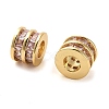 Brass Micro Pave Cubic Zirconia Beads KK-D093-04G-01-2