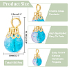 150Pcs Crackle Glass Pendants FIND-DC0001-50-2