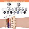 300Pcs 15 Style Baking Paint/Spray Painted Crackle/Drawbench Transparent Glass Beads Strands DIY-HY0001-33-2