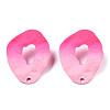 Spray Painted Iron Stud Earring Findings IFIN-N008-022D-2