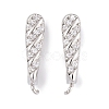 Rack Plating Brass Cubic Zirconia Hoop Earring Findings KK-S374-04P-02-1