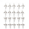 20Pcs 4 Style Angel Glass Pearl & Alloy Pendants PALLOY-JF03666-1
