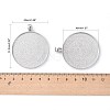 Tibetan Style Flat Round Alloy Big Pendant Cabochon Settings X-TIBEP-Q049-09AS-RS-3