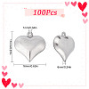 100Pcs 316 Surgical Stainless Steel Pendants STAS-SC0004-47-2