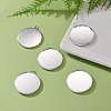 304 Stainless Steel Pendant Cabochon Settings STAS-F191-14S-I-4