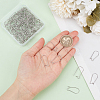 120Pcs 304 Stainless Steel Hoop Earrings Findings Kidney Ear Wires STAS-SP0001-32B-P-3
