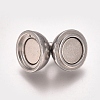 Tarnish Resistant 201 Stainless Steel Magnetic Clasps with Loops STAS-I137-07B-P-2