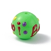 Opaque Painted Glass Beads GLAA-B001-01E-2