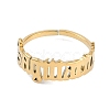 Ion Plating(IP) 304 Stainless Steel Constellation Open Cuff Ring for Women RJEW-C097-01G-06-2
