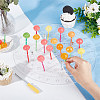 Oval Acrylic Lollipop Display Risers ODIS-WH0038-58-3
