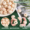 Olycraft 50Pcs Natural Wood European Beads WOOD-OC0003-60-4