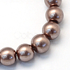 Baking Paint Pearlized Glass Pearl Round Bead Strands X-HY-Q330-8mm-78-2