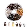 1 Box 1380PCS 6 Colors Iron Folding Crimp Ends IFIN-X0017-B-1