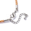 Polyester Cord Braided Bracelet Makings MAK-Z003-01P-09-3