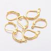 Brass Leverback Earring Findings KK-H670-G-NF-1