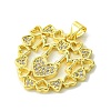 Mother's Day Brass Micro Pave Cubic Zirconia Pendants KK-H472-04G-02-2
