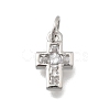 Brass Micro Pave Cubic Zirconia Pendants KK-D431-069P-1