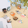 18Pcs 9 Styles Silicone Focal Beads SIL-CA0002-87-4
