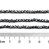 Transparent Electroplate Glass Beads Strands EGLA-A039-T2mm-UA13-4