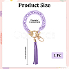 Acrylic & Zine Alloy & PU Pendant Decoration KEYC-WH0052-01C-2