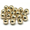 Faceted Round Plated Acrylic Beads PACR-L001-10mm-G-2