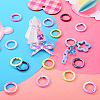 15Pcs Spray Paint Alloy Spring Gate Rings FIND-TA0010-92-7